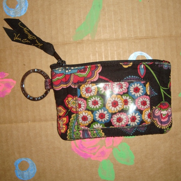 Vera Bradley Accessories - Vera Bradley Zip ID Case / Coin Purse Keychain